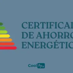 Certificado de ahorro energético para edificios, con escala de eficiencia de A a G.